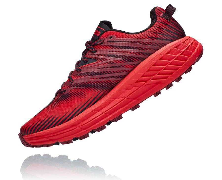 Tenis Trail Hoka One One Masculino Vermelhas - Speedgoat 4 - 016-FHQWNM